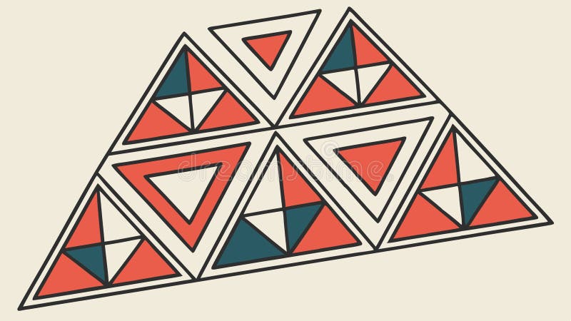 Geometric Triangle Pyramid Pattern Abstract Modern vetor Design Generative AI vektor illustrationer