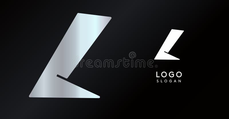 Geometric triangular L letter, abstract dynamic logo, modern holographic gradient monogram for gaming, technology, urban vector illustration