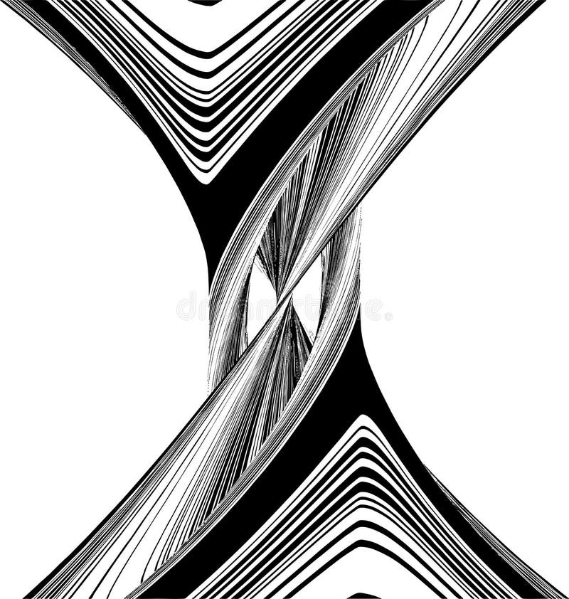 Geometric Twisted Hourglass Shape Vector Stock Vector Illustration of