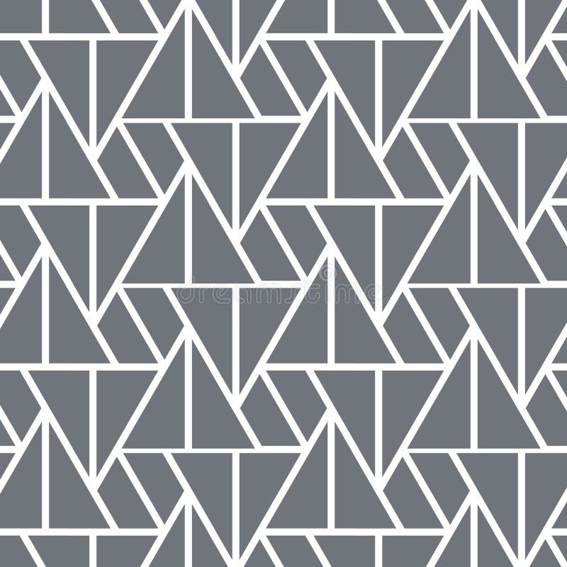 Geometric vector pattern, repeating linear triangle in different size. Graphic clean for fabric, wallpaper, printing. royalty free illustration