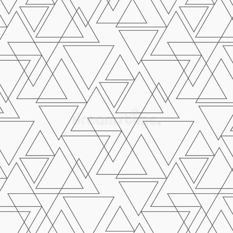 Geometric vector pattern, repeating linear triangle in different size. Graphic clean for fabric, wallpaper, printing. royalty free illustration