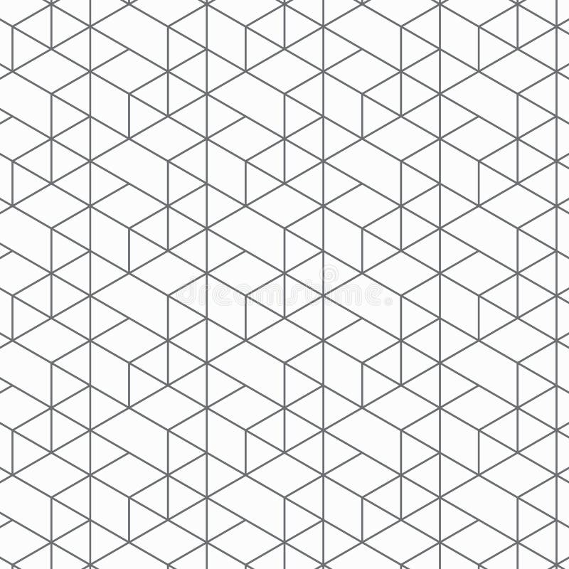 Geometric vector pattern, repeating linear triangle, square diamond shape, arrow shape ,rhombus and nodes. stock illustration