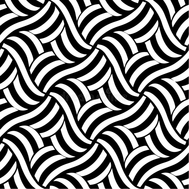 Geometric waves vector seamless pattern background royalty free illustration