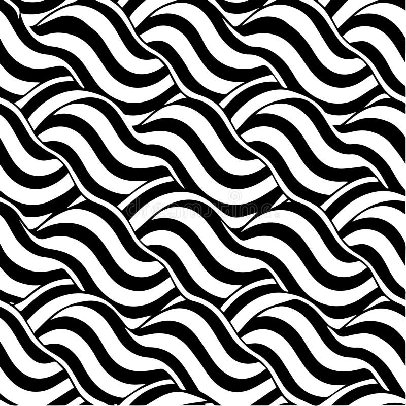 Geometric waves vector seamless pattern background royalty free illustration