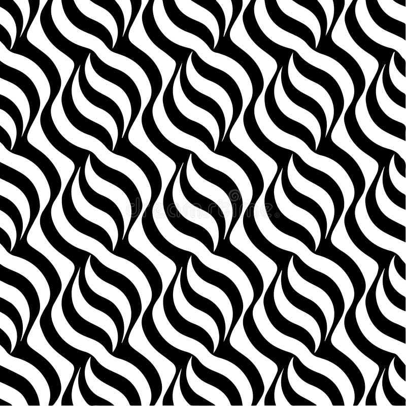 Geometric waves vector seamless pattern background stock illustration