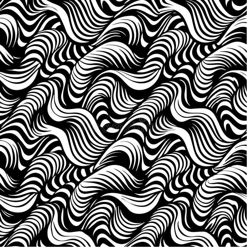 Geometric waves vector seamless pattern background vector illustration