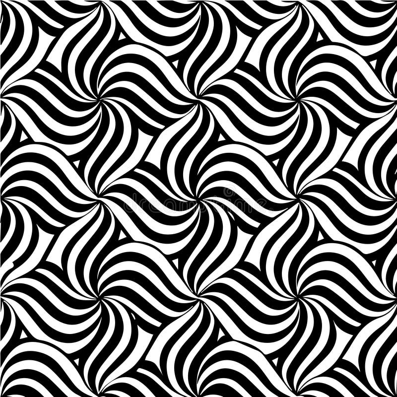 Geometric waves vector seamless pattern background stock illustration
