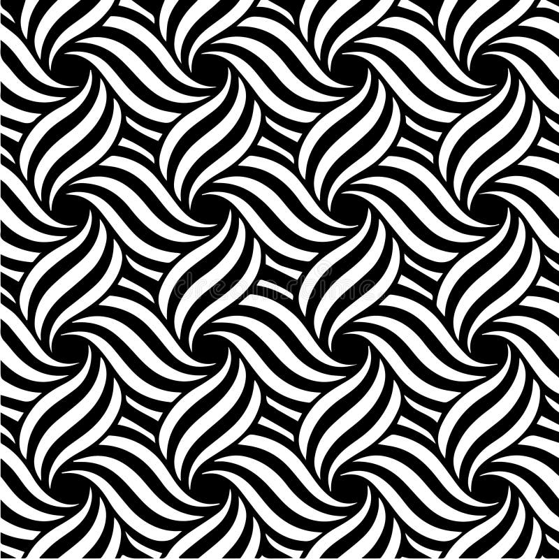 Geometric waves vector seamless pattern background.