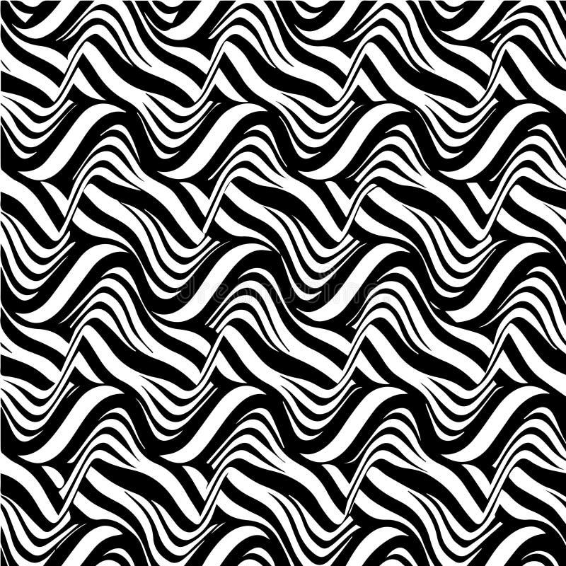 Geometric waves vector seamless pattern background vector illustration