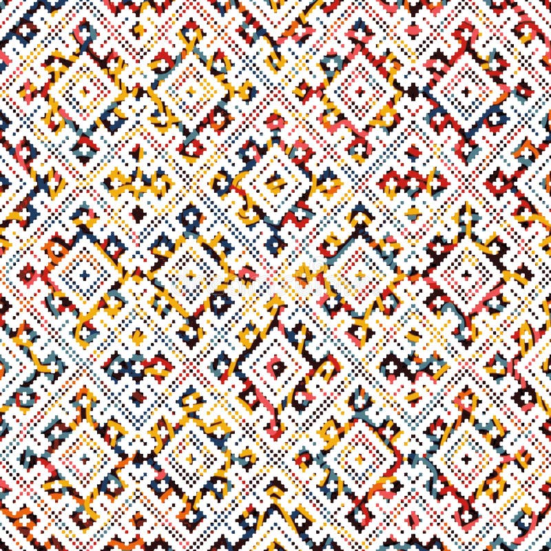 Geometric Woven design pattern with high quality texture stock illustration