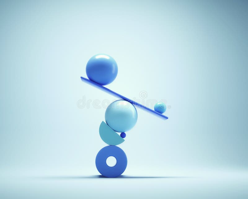 Geometrical Elements on Balance Stock Illustration Illustration of dynamic, business 251357413