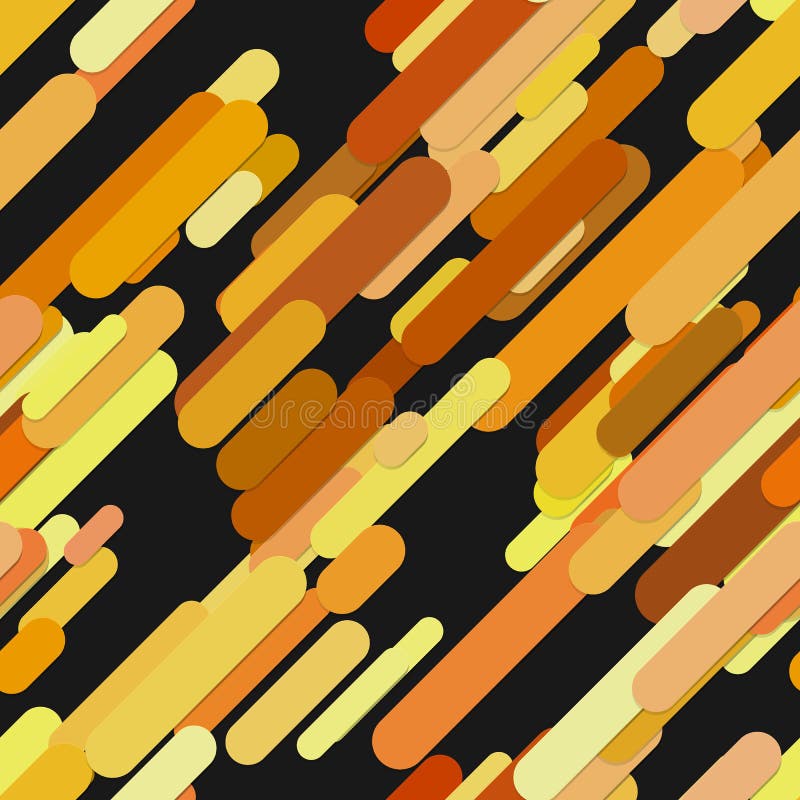 Geometrical seamless random rounded diagonal stripe pattern background - vector graphic colorful lines stock illustration