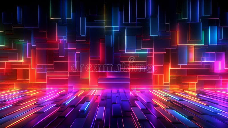 Geometrically correct science fiction background vector illustration