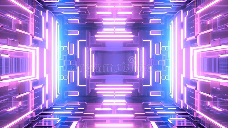 Geometrically correct science fiction background vector illustration