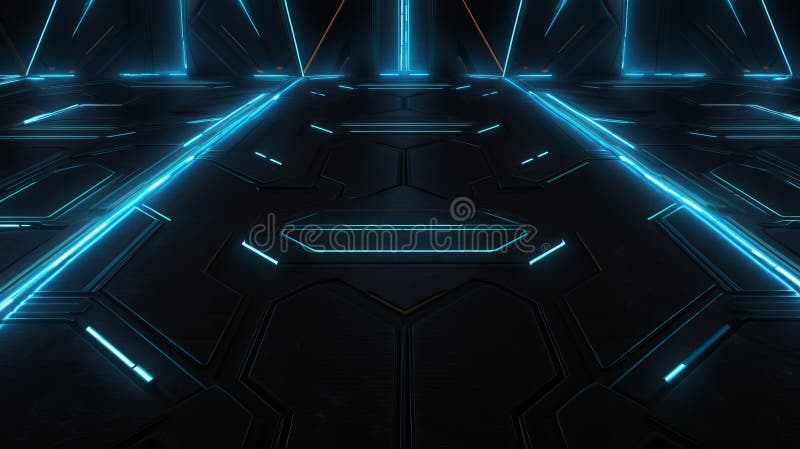 Geometrically correct science fiction background stock illustration