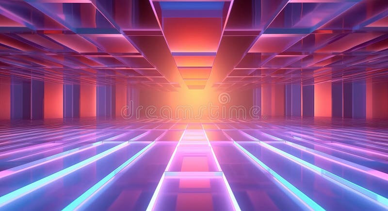 Geometrically correct science fiction background royalty free illustration