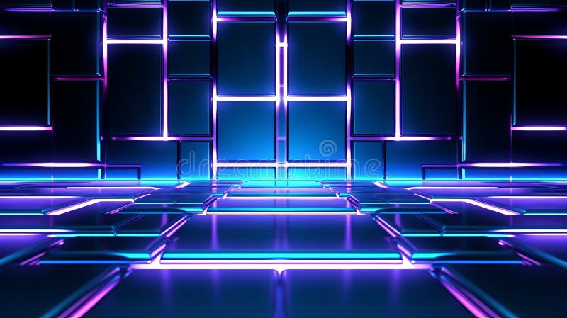 Geometrically correct science fiction background vector illustration