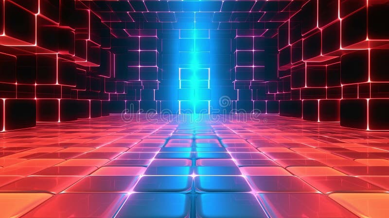 Geometrically correct science fiction background vector illustration