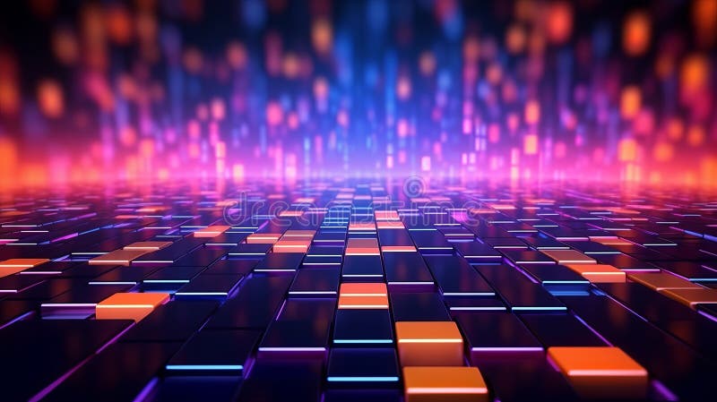 Geometrically correct science fiction background stock illustration