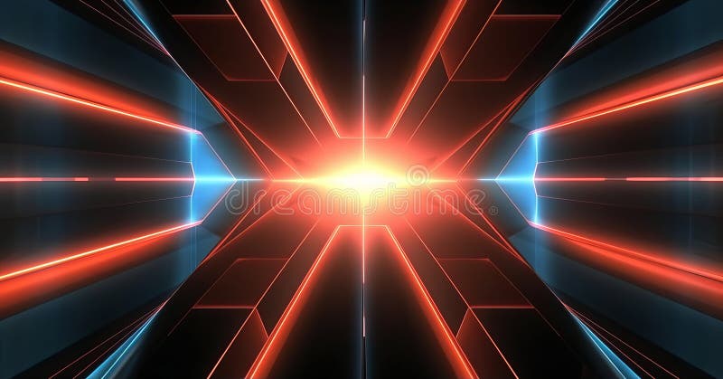 Geometrically correct science fiction background royalty free illustration
