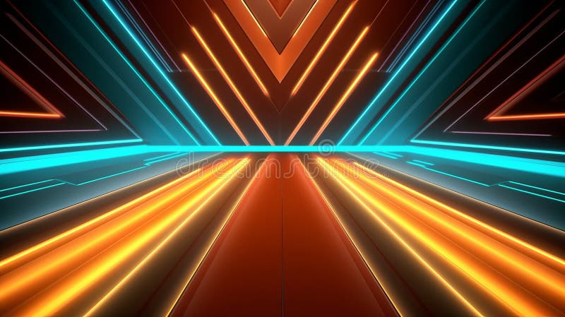 Geometrically correct science fiction background royalty free illustration