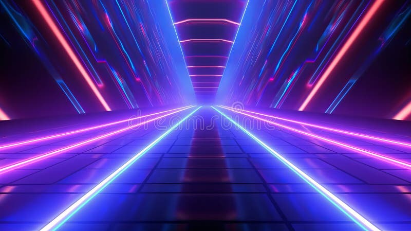 Geometrically correct science fiction background royalty free illustration