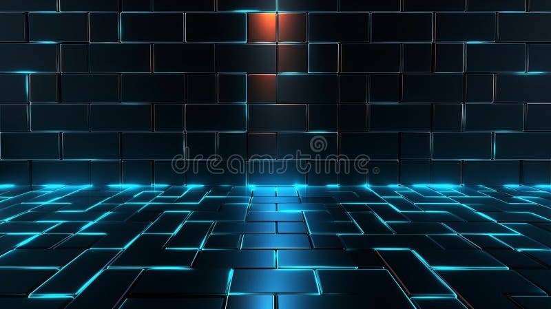 Geometrically correct science fiction background royalty free illustration