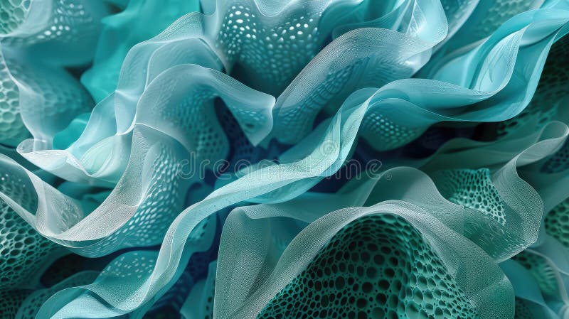Geometrically Structured Tissue Engineering: Vibrant Textures and Tranquil Tones Depicting Advanced Biomedical Concepts stock image