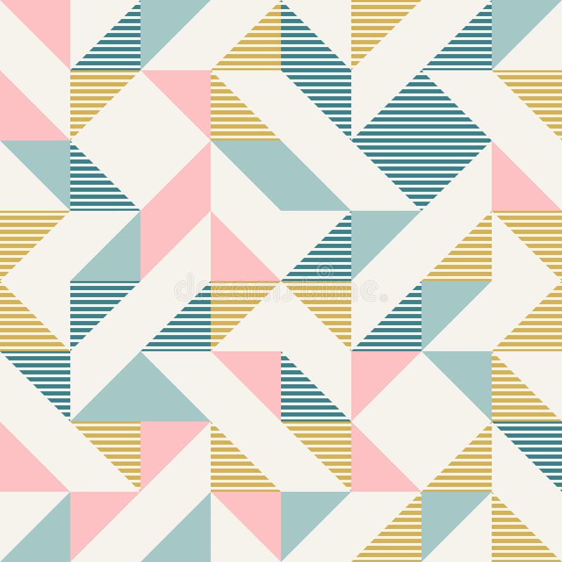 Geometrie abstractă în culorile retrocolorate în formă de romb geo model vector illustration