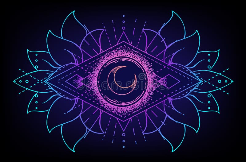 Geometrie en boo-symboolset Ayurveda teken van harmonie en evenwicht Tattoontwerp, yoga-logo, T-shirt textiel