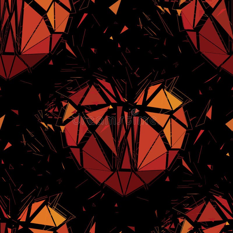 Geometrisch 3d Gebroken hart vector illustratie Geometrisch 3d Gebroken hart vector illustratie