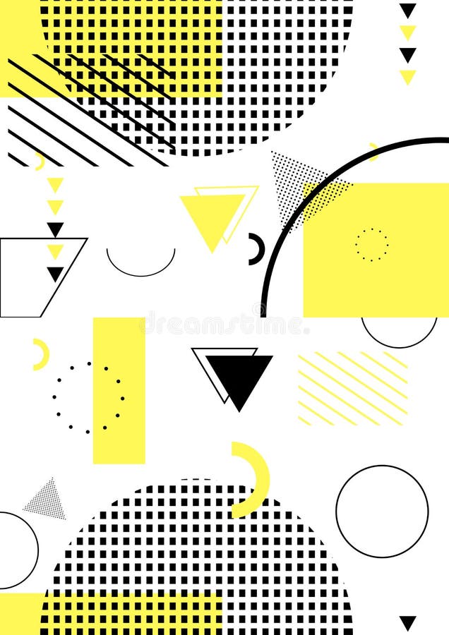 Geometrische achtergrond Memphis met lijnen, cirkels en vierkant Vector illustratie vector illustratie Geometrische achtergrond Memphis met lijnen, cirkels en vierkant Vector illustratie vector illustratie