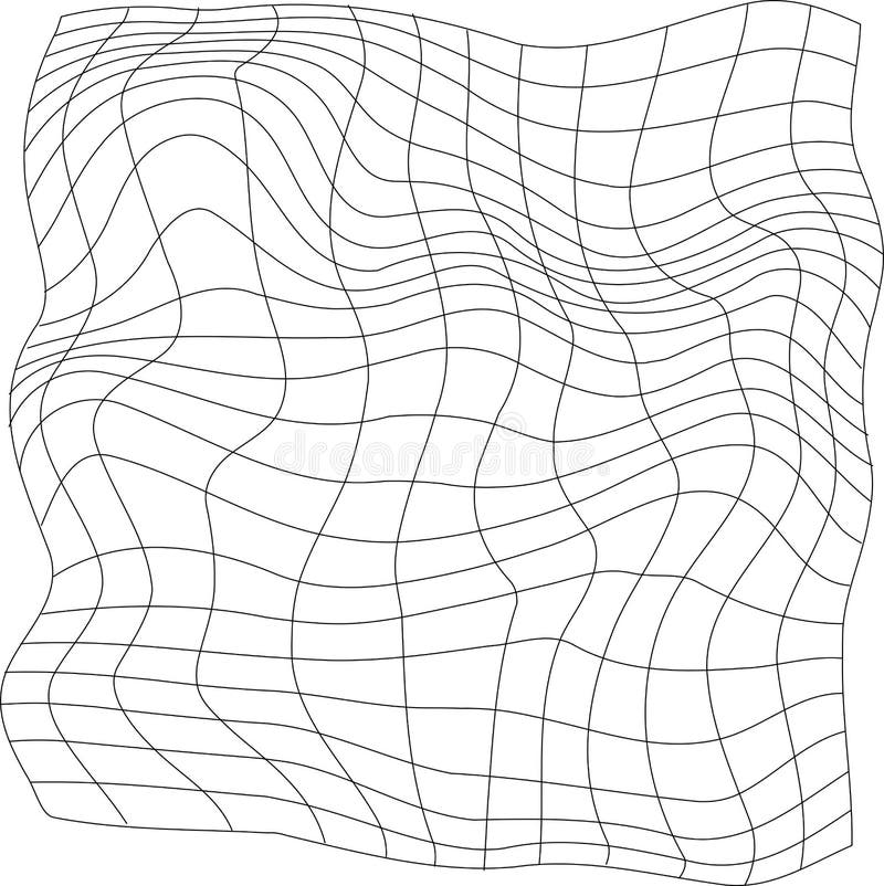 Geometrische achtergrond met een het golven net en een vervorming in de vorm van het blazen Vector illustratie vector illustratie Geometrische achtergrond met een het golven net en een vervorming in de vorm van het blazen Vector illustratie vector illustratie
