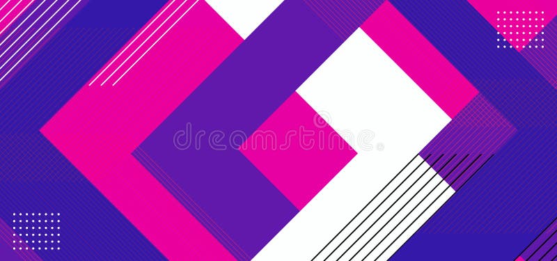 Geometrische achtergrondabstractie met driehoekssamenstellingsontwerp Paars, roze, blauw, en witte kleurige vectorillustratie