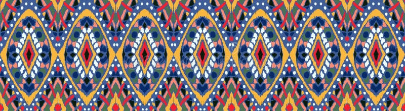 Geometrische Folkloreverzierung Ikat Stammes- ethnische Vektorbeschaffenheit Nahtloses gestreiftes Muster in der aztekischen Art vektor abbildung Geometrische Folkloreverzierung Ikat Stammes- ethnische Vektorbeschaffenheit Nahtloses gestreiftes Muster in der aztekischen Art vektor abbildung