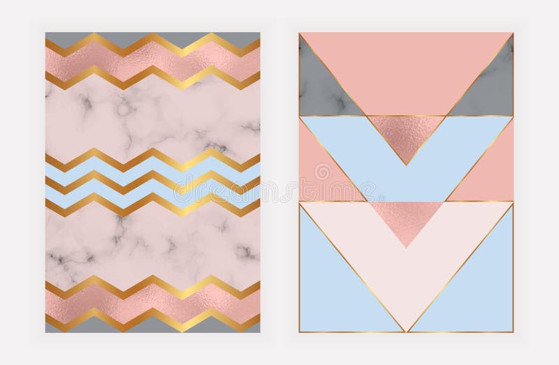 Geometrischer Entwurf der Mode mit rosafarbener Goldfolie und Marmorbeschaffenheit Moderner Hintergrund für Karte, Feier, Flieger lizenzfreie abbildung Geometrischer Entwurf der Mode mit rosafarbener Goldfolie und Marmorbeschaffenheit Moderner Hintergrund für Karte, Feier, Flieger lizenzfreie abbildung