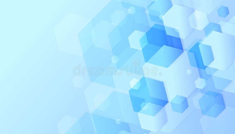 Geometrischer hellblauer sechseckiger Entwurfshintergrund der Zusammenfassung