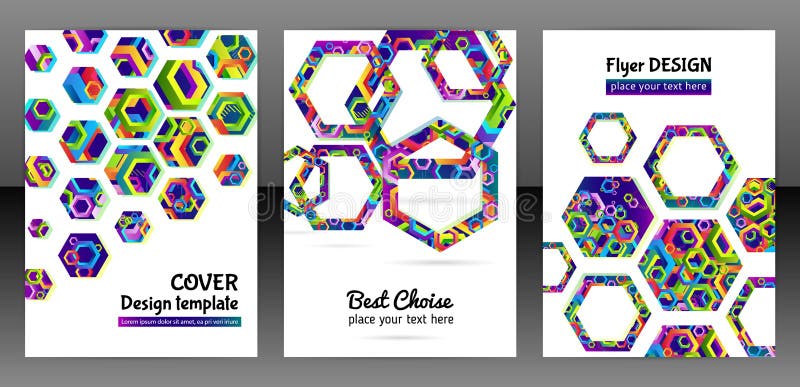 Geometrischer Hexagonform-Broschürenhintergrund vektor abbildung Geometrischer Hexagonform-Broschürenhintergrund vektor abbildung