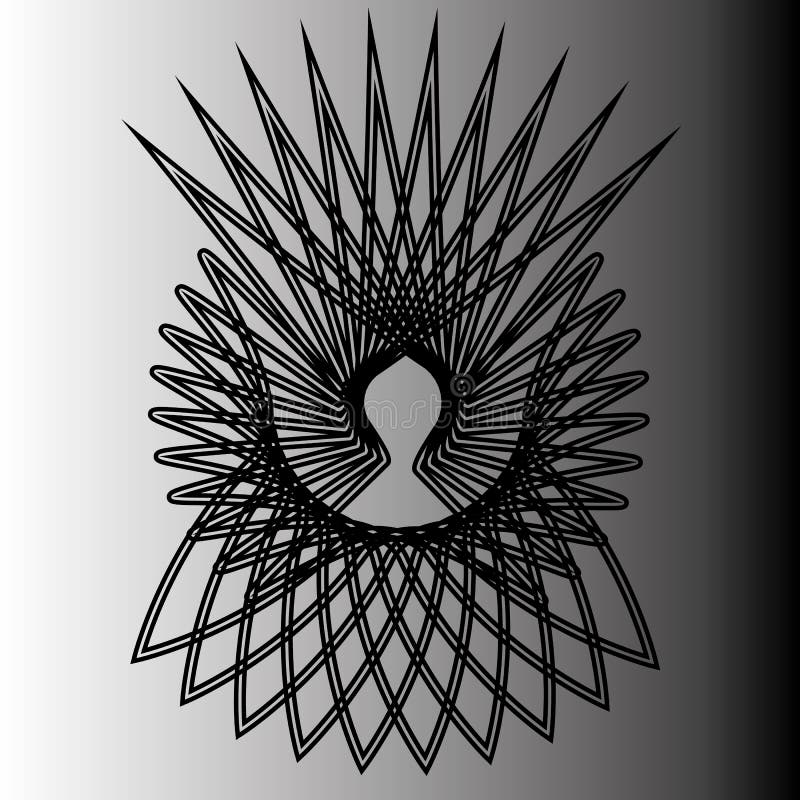 Geometrisches Emblem pentogramm Muster der Astrologie lizenzfreie abbildung