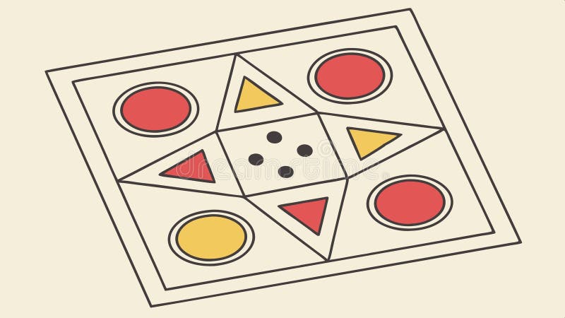 Geometrisches Muster Brettspiel Layout Vektordesign Generative AI stock abbildung