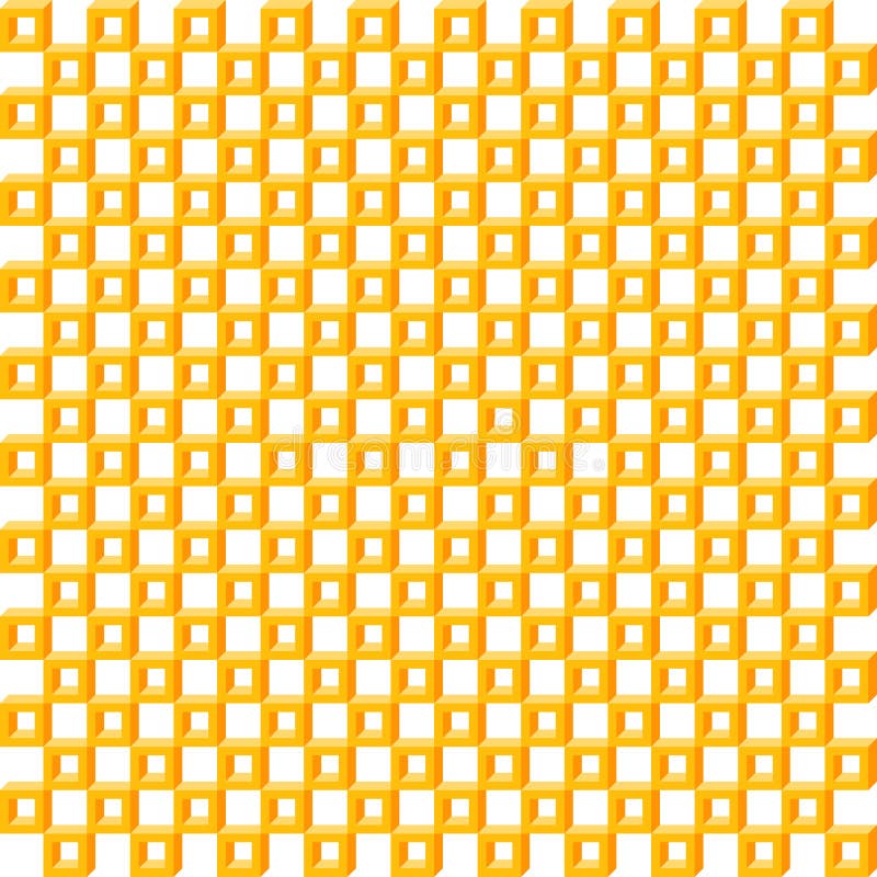 Geometrisches Muster, nahtloser quadratischer einfacher orange isometrischer Kasten der Hintergrundbeschaffenheit 3d lizenzfreie abbildung Geometrisches Muster, nahtloser quadratischer einfacher orange isometrischer Kasten der Hintergrundbeschaffenheit 3d lizenzfreie abbildung