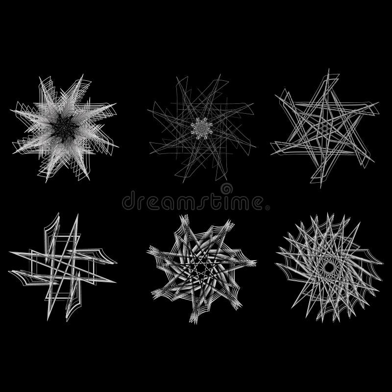 Geometrisches Musterikonensternastrologie Pentagramsymbol vektor abbildung