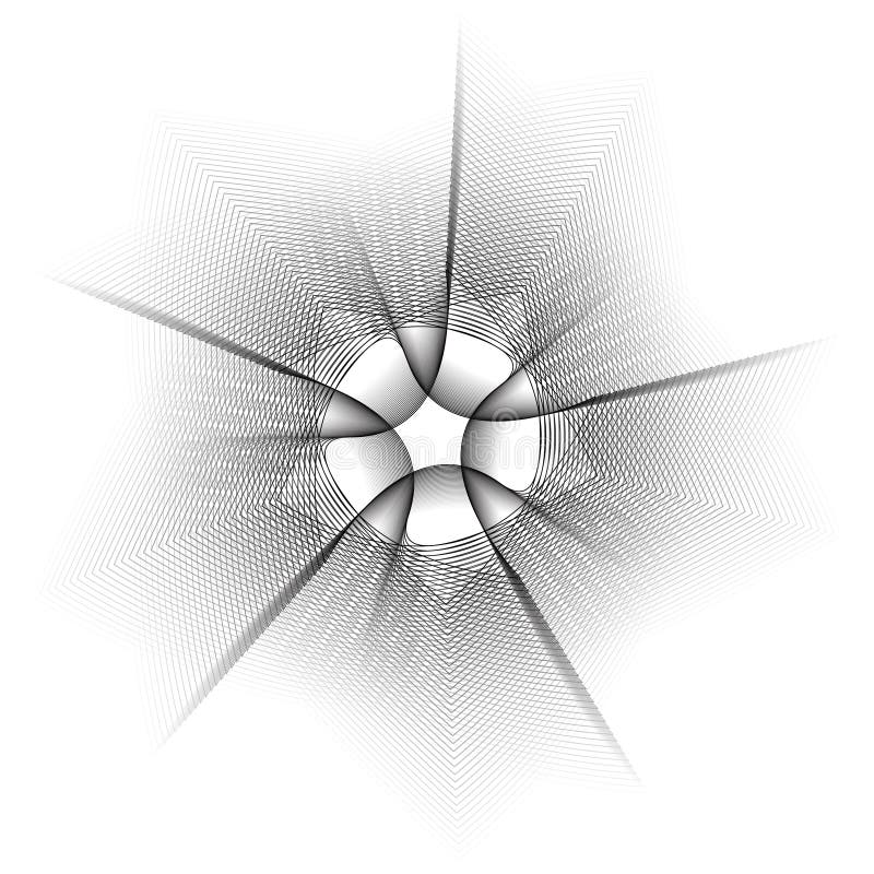Geometrisches Musterikonensternastrologie Pentagramsymbol lizenzfreie abbildung