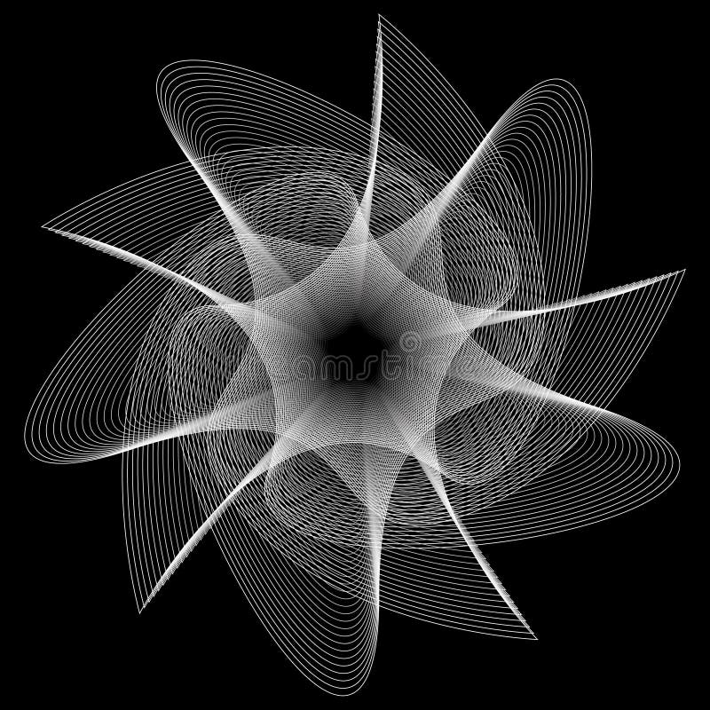 Geometrisches Musterikonensternastrologie Pentagramsymbol lizenzfreie abbildung