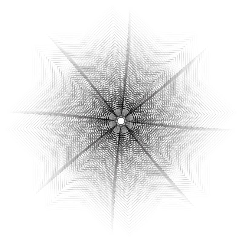 Geometrisches Musterikonensternastrologie Pentagramsymbol stock abbildung