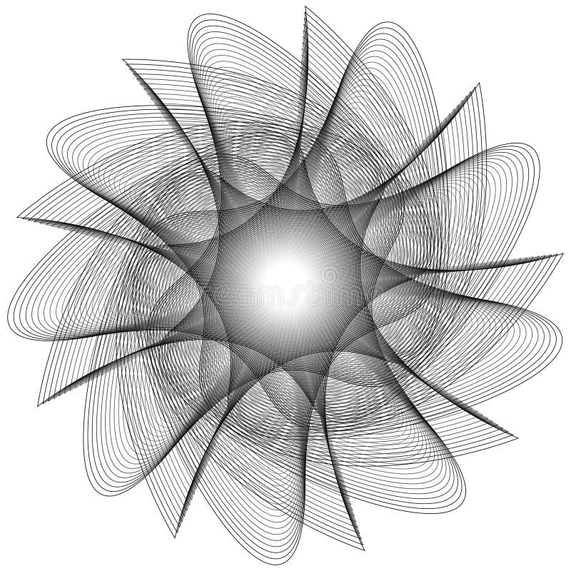 Geometrisches Musterikonensternastrologie Pentagramsymbol lizenzfreie abbildung