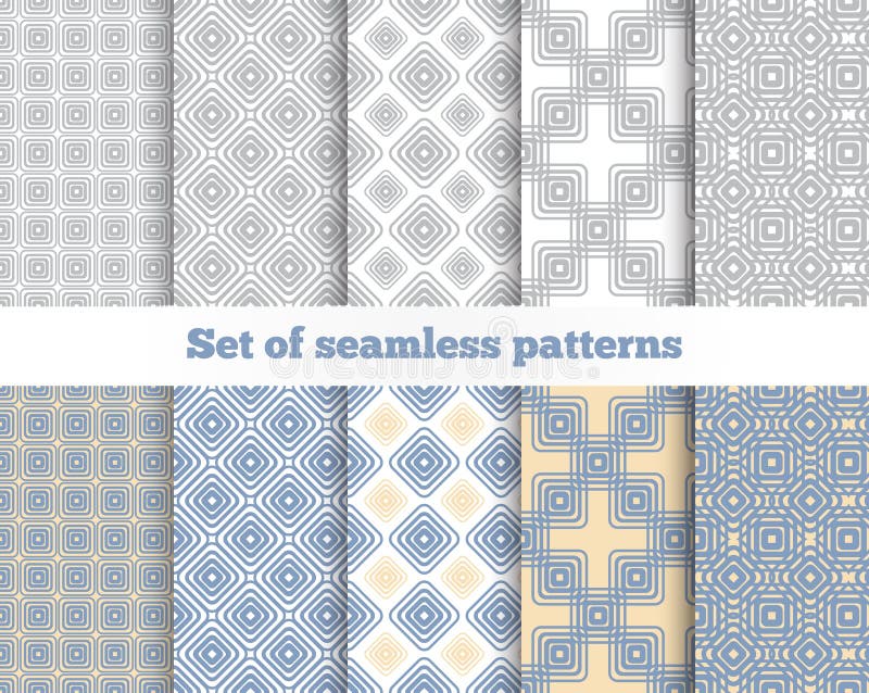 Geometrisches nahtloses Muster Grau, blau, Gelb lizenzfreie abbildung Geometrisches nahtloses Muster Grau, blau, Gelb lizenzfreie abbildung