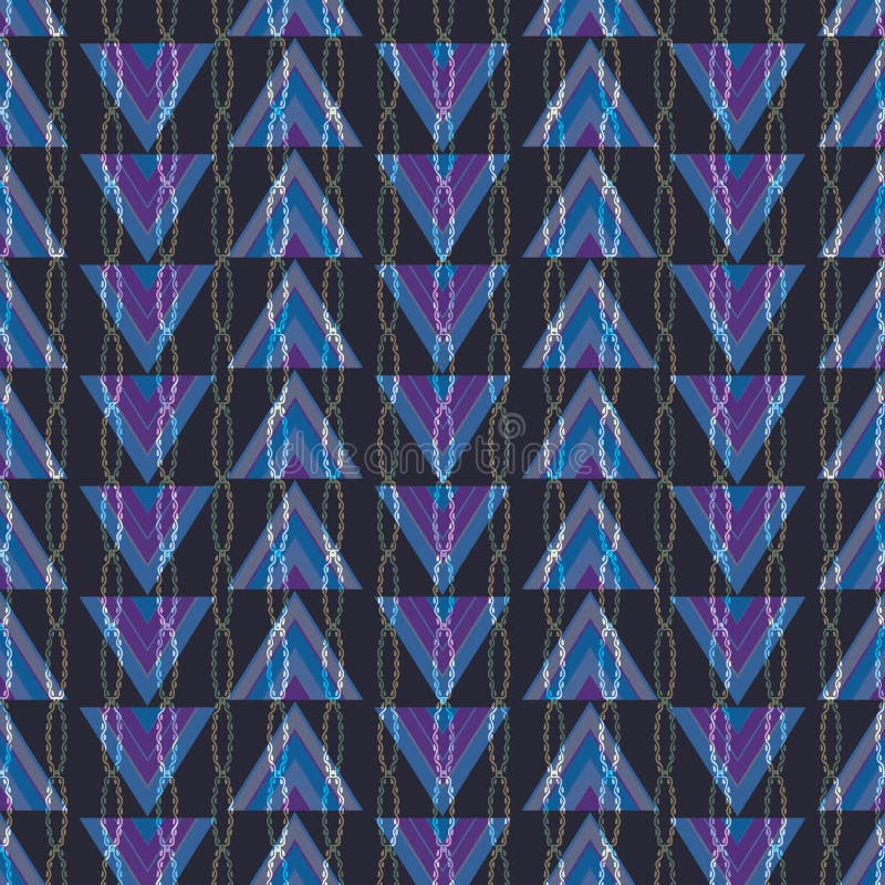 Geometrisches Purpurrotes, blau, Rosa und grüne Illustration mit Dreiecken und vertikalen angeketteten Streifen vektor abbildung Geometrisches Purpurrotes, blau, Rosa und grüne Illustration mit Dreiecken und vertikalen angeketteten Streifen vektor abbildung