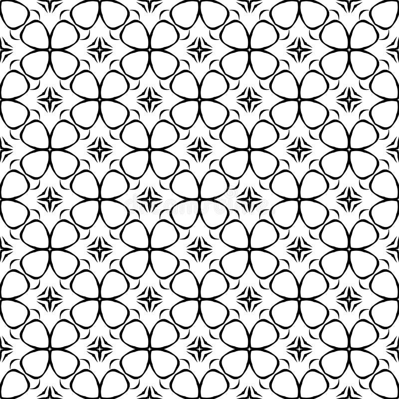 Geometrisches Schwarzweiss-Muster in der Wiederholung Gewebedruck Nahtloser Hintergrund, Mosaikverzierung, ethnische Art vektor abbildung Geometrisches Schwarzweiss-Muster in der Wiederholung Gewebedruck Nahtloser Hintergrund, Mosaikverzierung, ethnische Art vektor abbildung