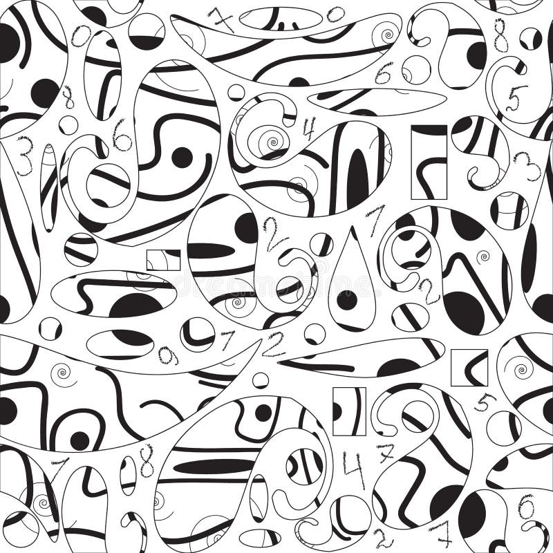 Geometrisk abstrakt sömlös modell för klotter Vektorsvart och whi stock illustrationer Geometrisk abstrakt sömlös modell för klotter Vektorsvart och whi stock illustrationer